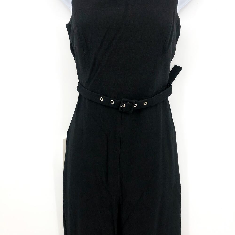 BARDOT Women's Belted Jumpsuit US 4 XS Black Cut Out Sleeveless NWT - Picture 7 of 15